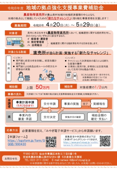 令和８年度　地域の拠点強化支援事業費